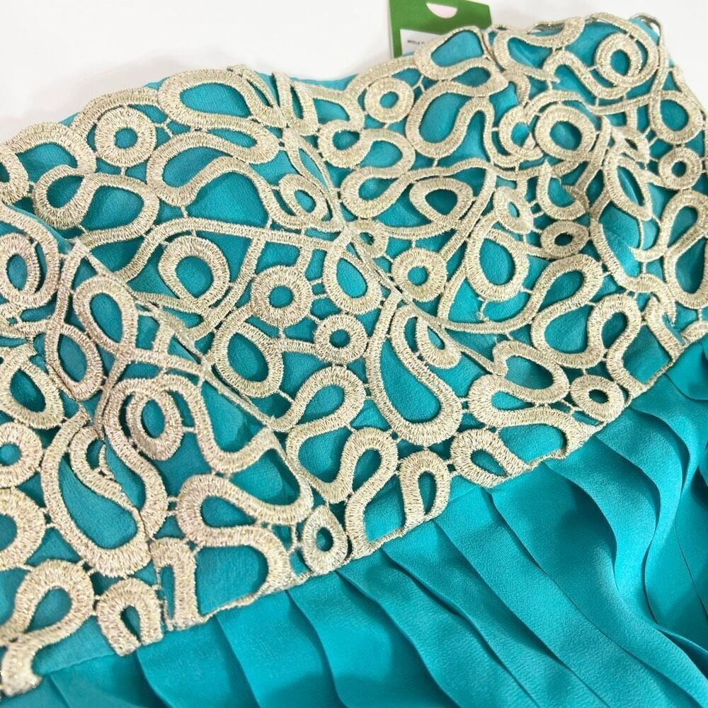 Lilly Pulitzer Jillie Chiffon Strapless Dress Women's 8 Silk Empire Mini NWT - Picture 9 of 13